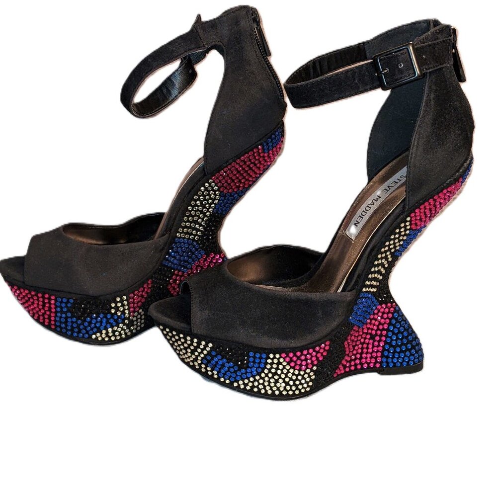 Steve Madden Sparkly Multi Colour Stiletto Heel Shoes Gimmick